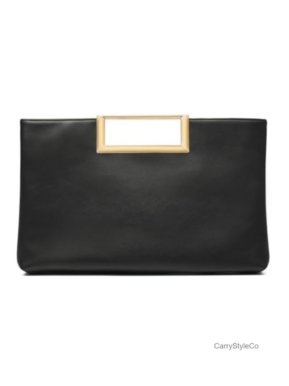 PU Leather Envelope Clutch Evening Bag Crossbody with Cut-Out Handle